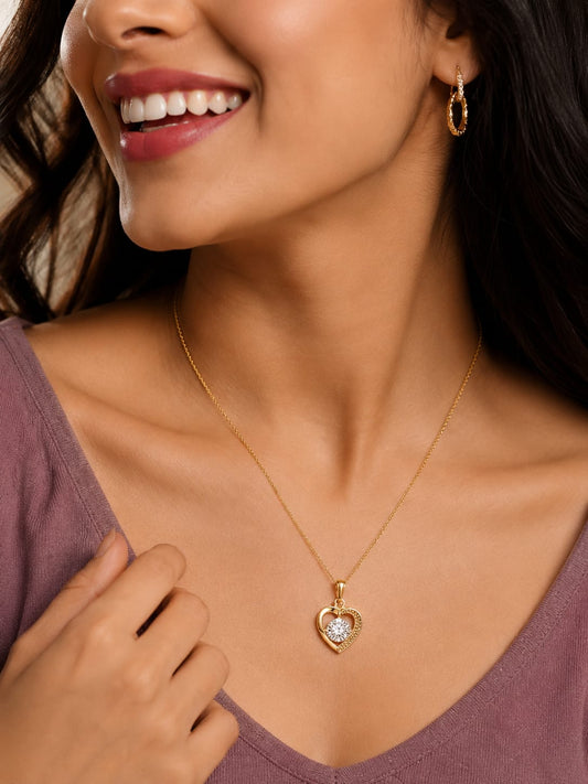 Heart crystal pendant