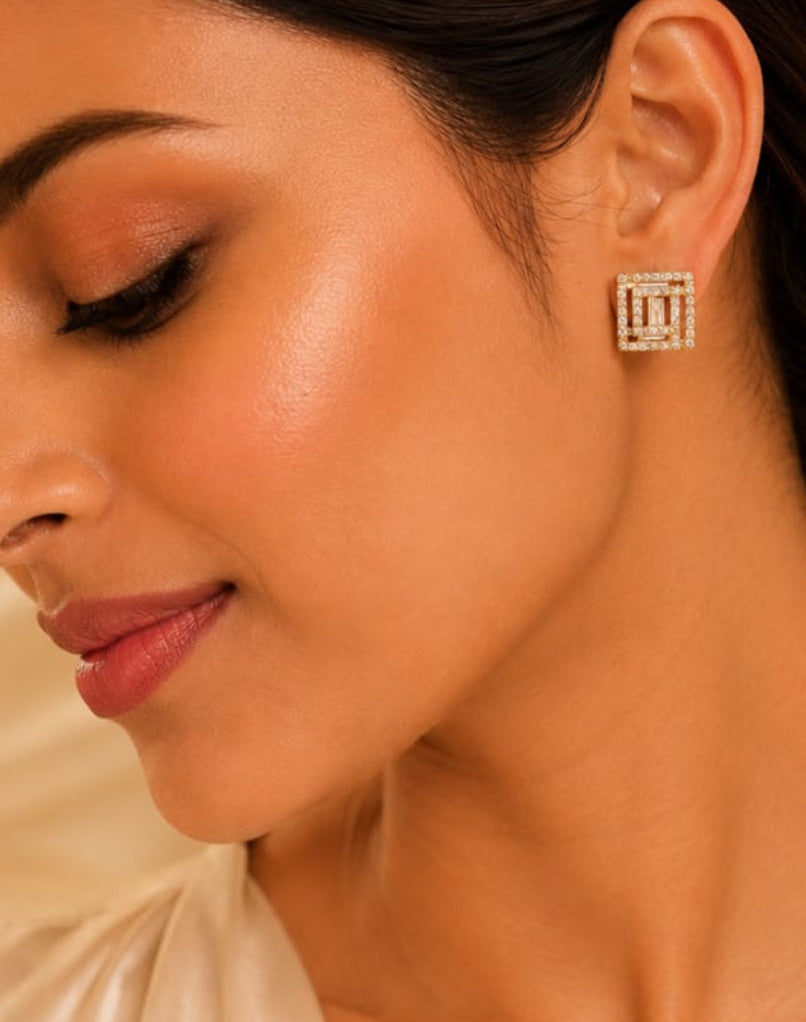 Golden maze studs