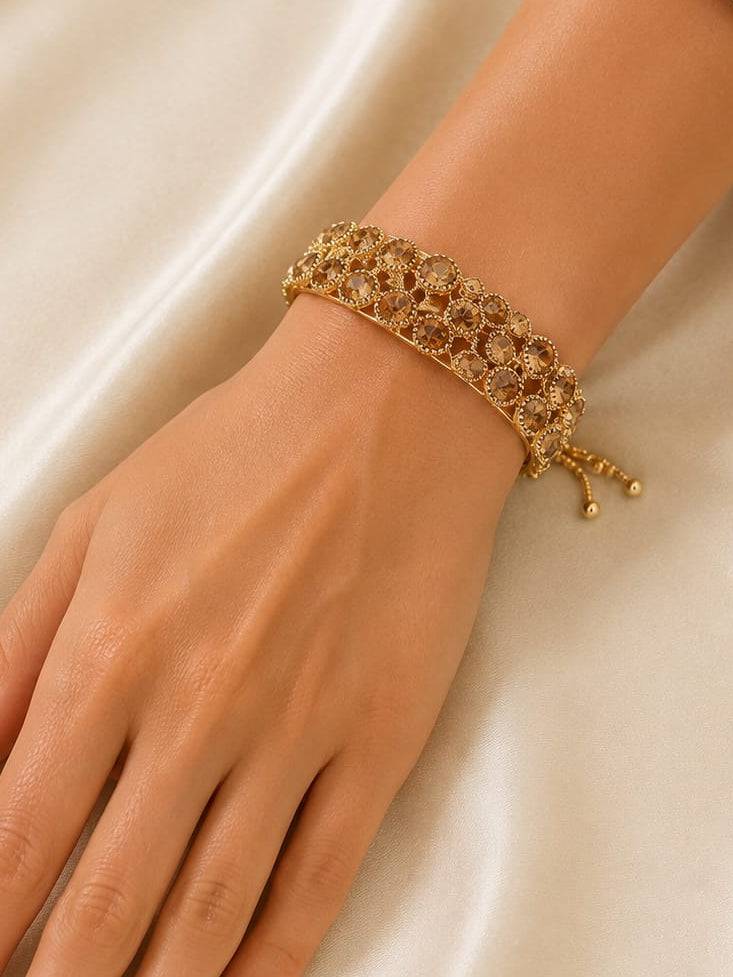 Golden stone bracelet