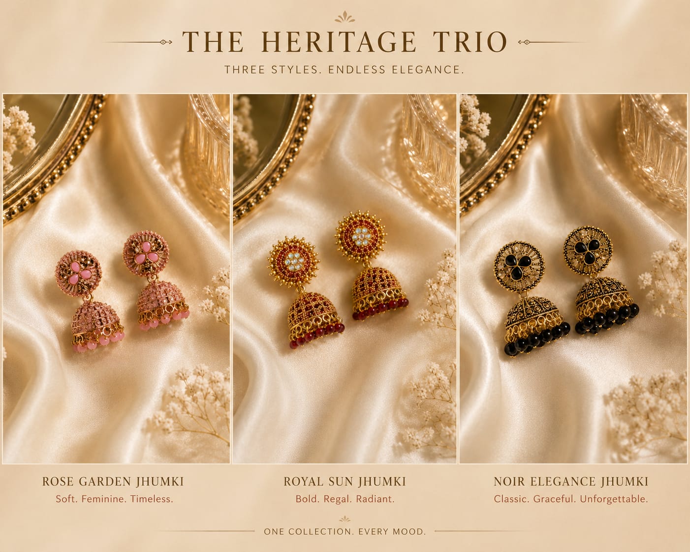 3 piece jhumka combo