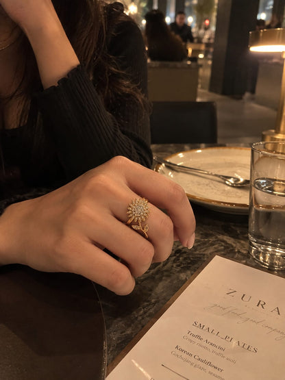 Sunflower revolving ring