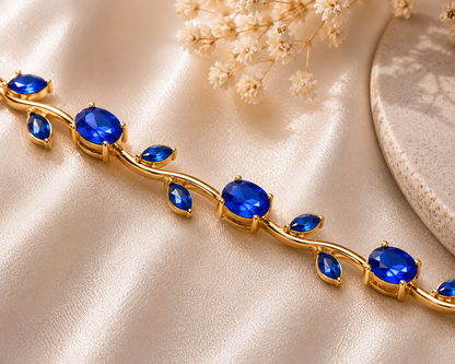 Blue tulip bracelet