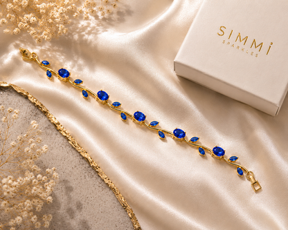 Blue tulip bracelet