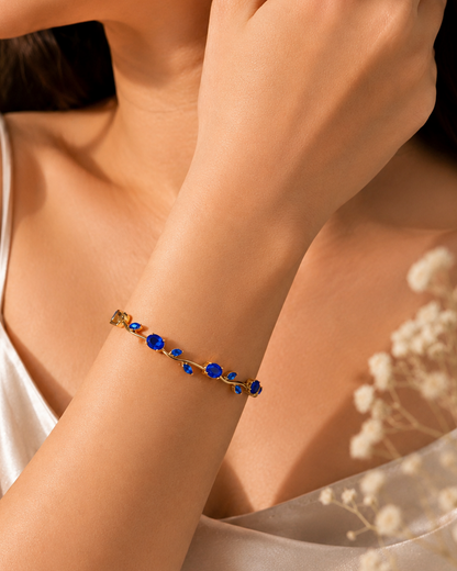Blue tulip bracelet