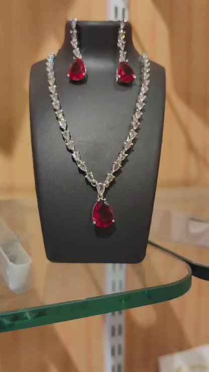 Crimson teardrop Ruby AD Set