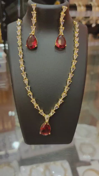 Ruby Golden chain Elegance AD Set