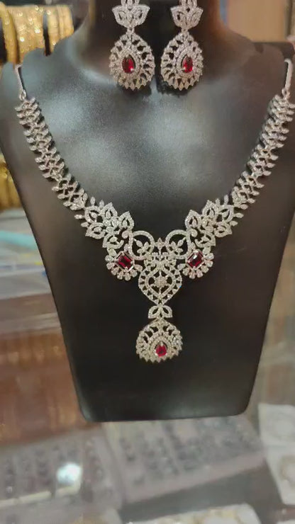 Ruby elan Necklace set