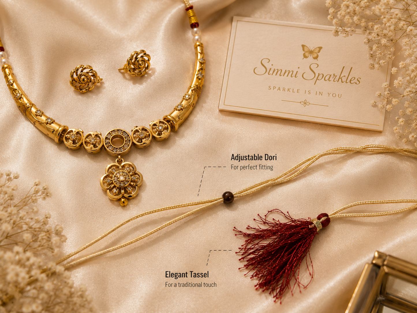 Swarn Pushp Dori Necklace