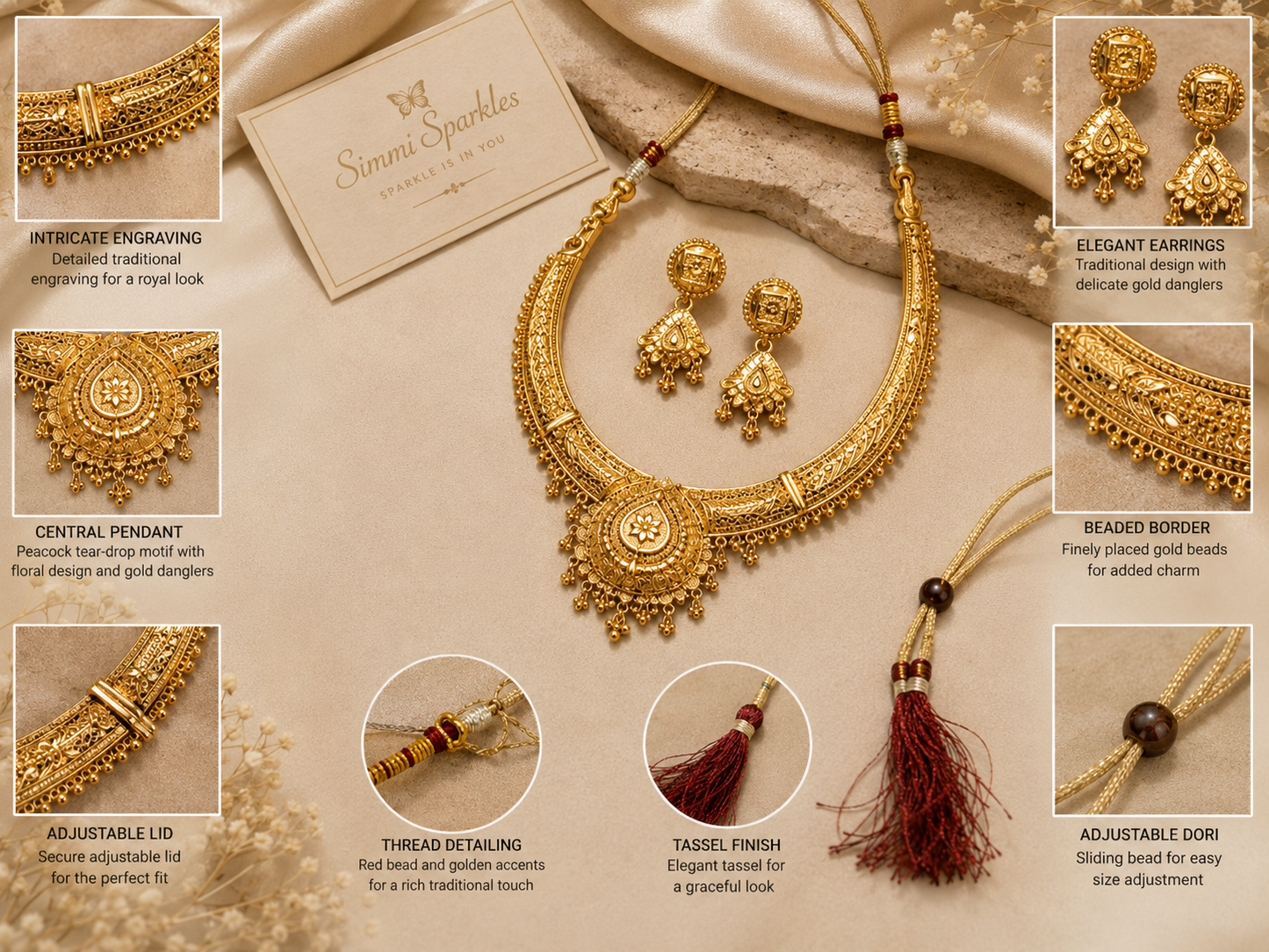 Rajsi mayur dori necklace