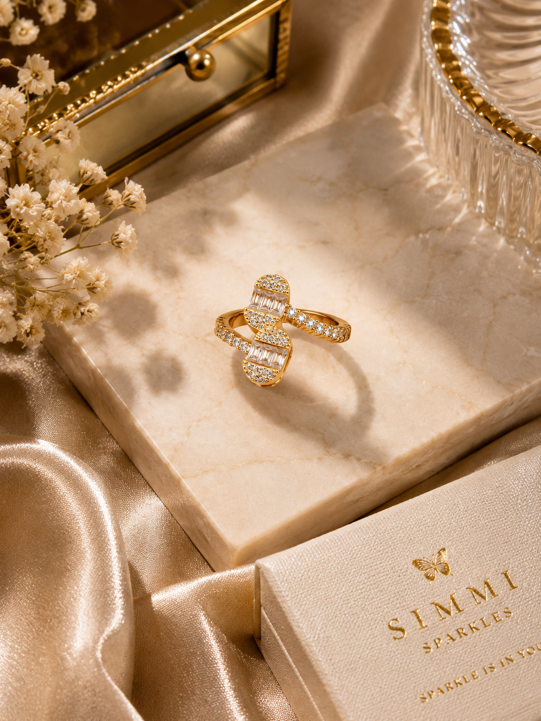 Golden galaxy ring
