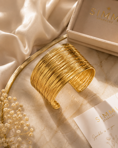 Luxe layered cuff bracelet