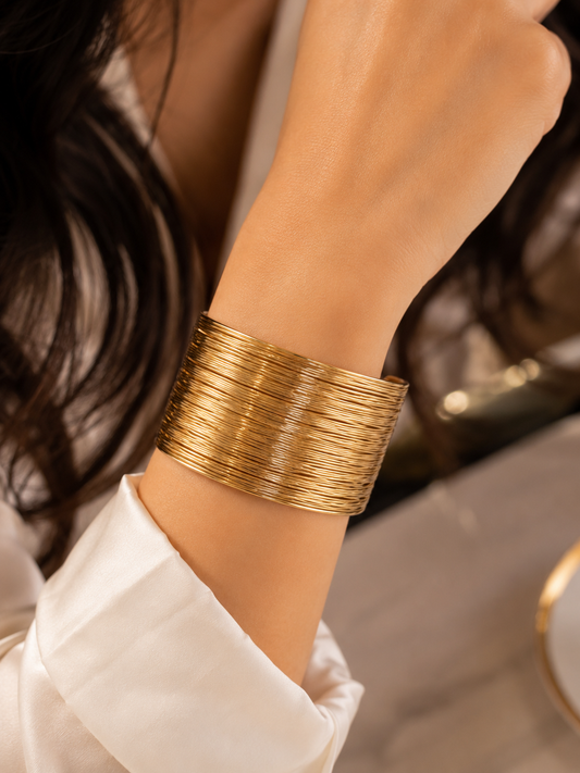 Luxe layered cuff bracelet