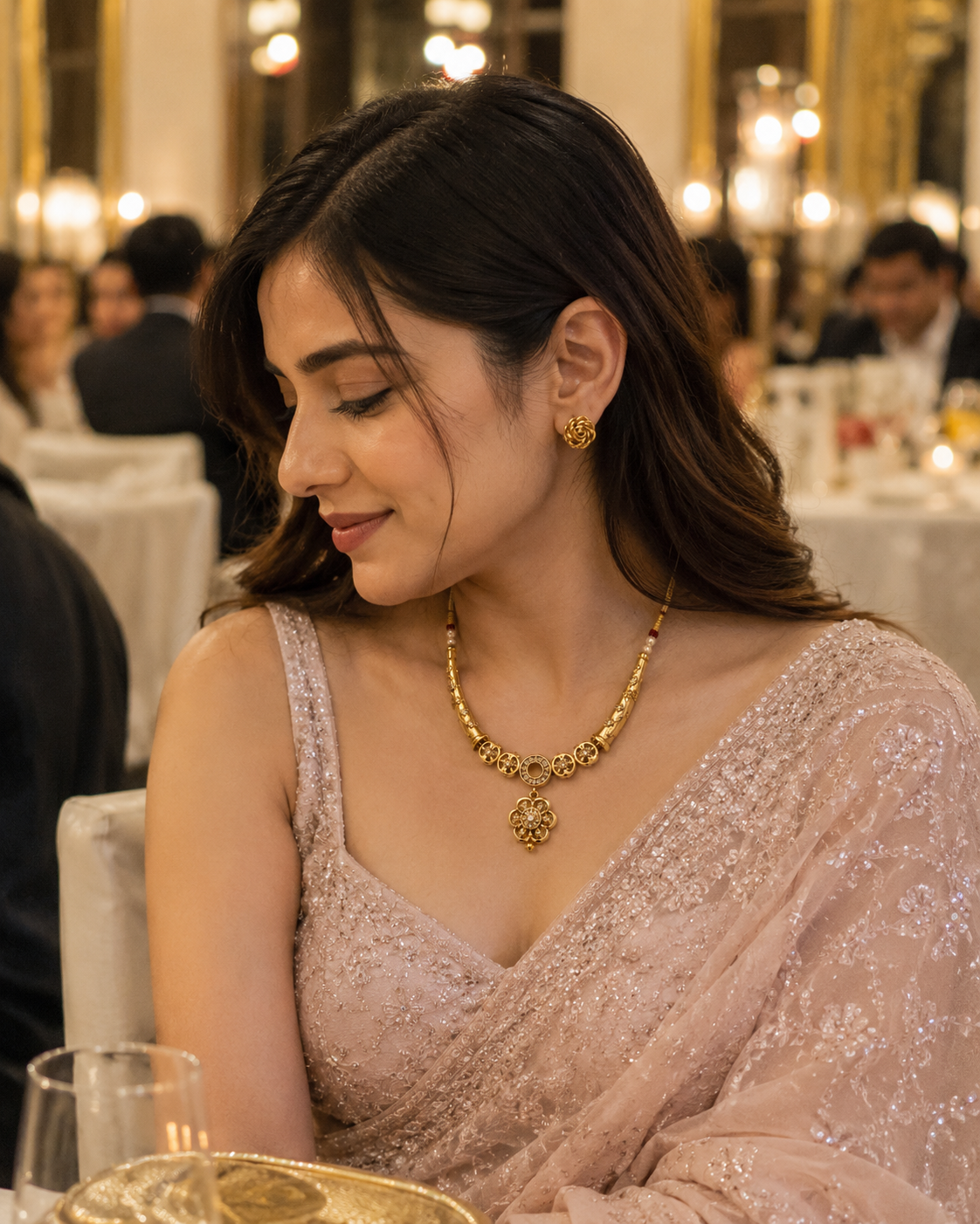 Swarn Pushp Dori Necklace