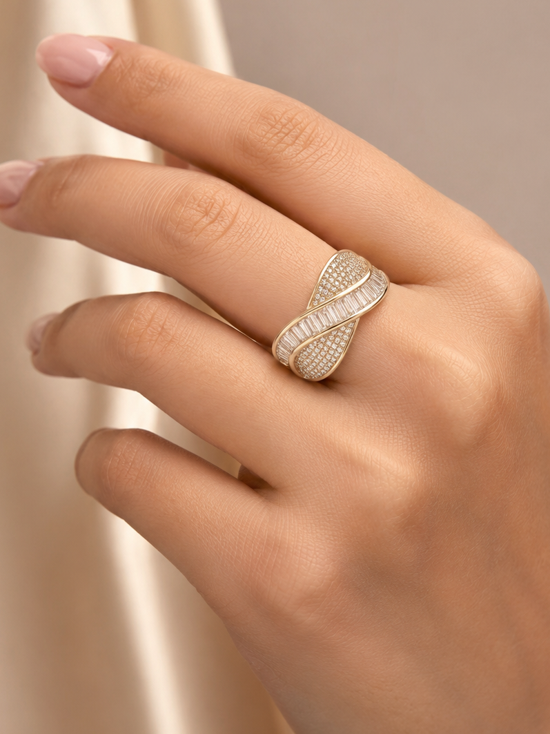 Gold infinity ring