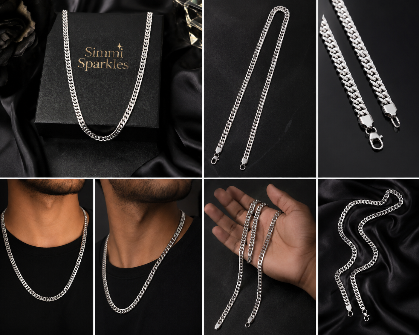 Titan silver cuban chain