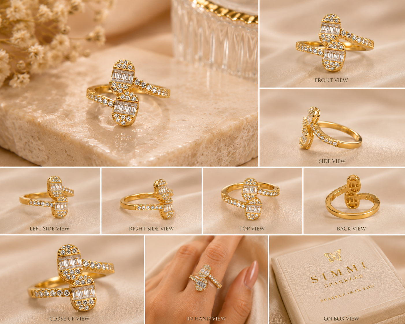 Golden galaxy ring
