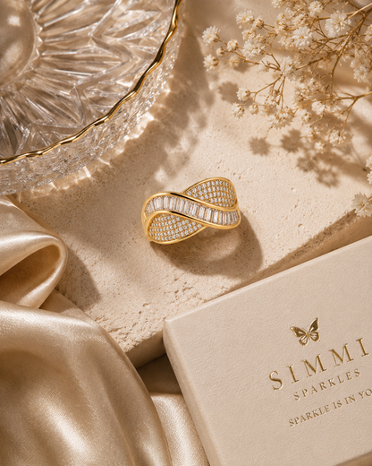 Gold infinity ring